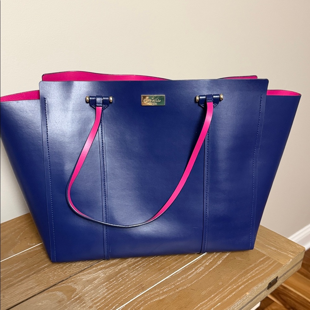 Kate Spade Navy and Fuchsia Tote